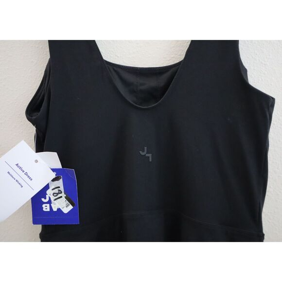 JoyLab 309-09-0910 Womens Sz S Black Knit Asymmetrical Pleated Active Mini Dress - Picture 4 of 16